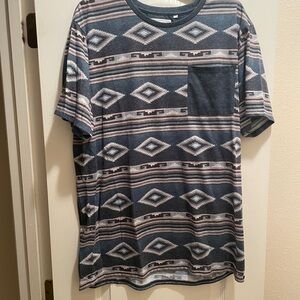 On the Byas Blue and Gray Short Sleeve Tee